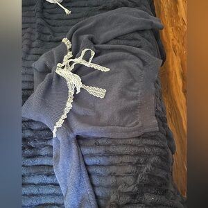 Navy Sweater with Lace Detail.        Never worn